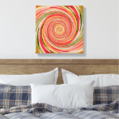 Moderne Abstracte Waterverf Pastels Roze Canvas Afdruk (Insitu (Slaapkamer))
