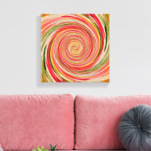 Moderne Abstracte Waterverf Pastels Roze Canvas Afdruk (Insitu (Woonkamer))