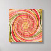 Moderne Abstracte Waterverf Pastels Roze Canvas Afdruk (Voorkant)