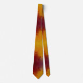 Moderne Abstracte Waterverf Rust Oranje Stropdas (Voorkant)
