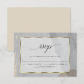 Moderne Abstracte Waterverf Splash op Stone RSVP Kaartje (Voorkant / Achterkant)