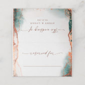 Moderne Abstracte Waterverf Terra Cotta bruiloft (Buitenkant ongevouwen)