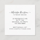 Moderne Abstracte Waterverf Vierkante Visitekaartje (Achterkant)