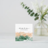 Moderne Abstracte Waterverf Vierkante Visitekaartje (Staand voorkant)