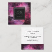 Moderne Abstracte Waterverf Vierkante Visitekaartje (Voorkant / Achterkant)