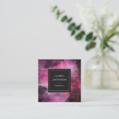 Moderne Abstracte Waterverf Vierkante Visitekaartje (Staand voorkant)