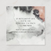 Moderne Abstracte Waterverf Vierkante Visitekaartje (Achterkant)