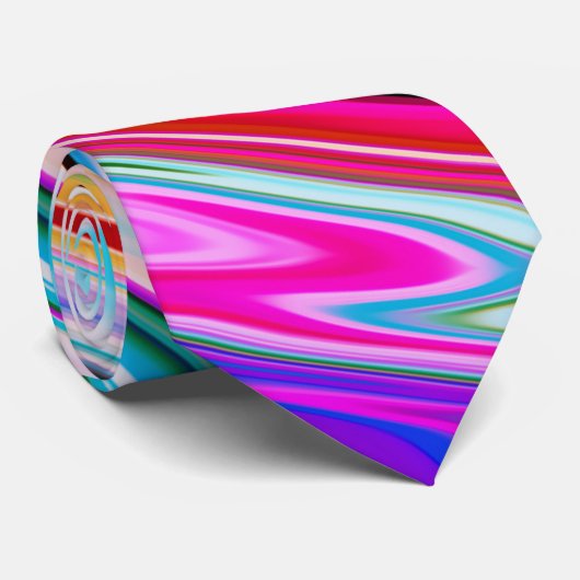 Moderne Abstracte Wave Marble Stone Stropdas (Opgerold)