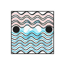 Moderne Abstracte Wavy Lines Canvas Muurkunst