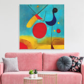 Moderne Abstracte wegloper Canvas Afdruk (Insitu (Woonkamer))