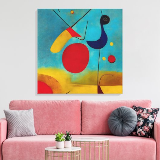Moderne Abstracte wegloper Canvas Afdruk (Insitu (Woonkamer))