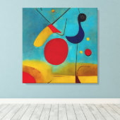 Moderne Abstracte wegloper Canvas Afdruk (Insitu (Houten vloer))