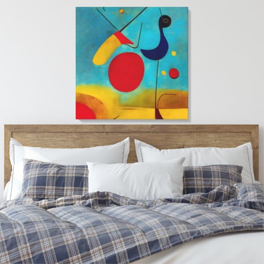 Moderne Abstracte wegloper Canvas Afdruk (Insitu (Slaapkamer))