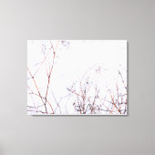 Moderne Abstracte winterwilde bloemen op sneeuw Canvas Afdruk (Voorkant)