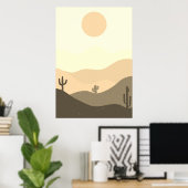 Moderne Abstracte woestijn Poster (Thuiskantoor)