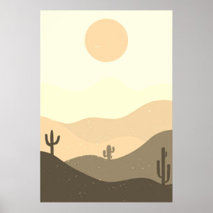 Moderne Abstracte woestijn Poster