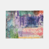 Moderne Abstracte Worpdeken Fleece Deken (Voorkant (Horizontaal))