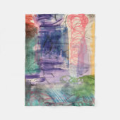 Moderne Abstracte Worpdeken Fleece Deken (Voorkant)