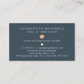 Moderne Abstracte Zen Stones Peach Logo Life Coach Visitekaartje (Achterkant)