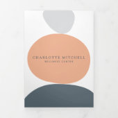 Moderne Abstracte Zen Stones Peach Wellness Brochu Drieluik Kaart (Cover)