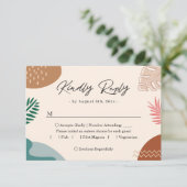 Moderne Abstracte zomervakantie RSVP Kaartje (Staand voorkant)