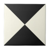 Moderne Abstracte zwart-wit geometrische driehoek Tegeltje (Voorkant)