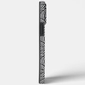 Moderne Abstracte zwart-witte lijnen monogram Case-Mate iPhone Case (Achterkant / Rechts)