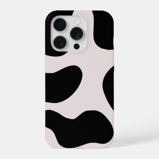 Moderne Abstracte Zwarte Blob Patroon Hoesje iPhone 15 Pro Hoesje