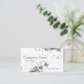 Moderne Abstracte zwarte en goudalcoholinkt Visitekaartje (Staand voorkant)