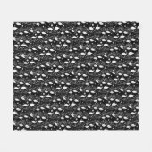 Moderne abstracte zwarte en witte inktillustratie fleece deken (Voorkant (Horizontaal))