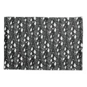 Moderne abstracte zwarte en witte inktillustratie kussensloop (Achterkant)