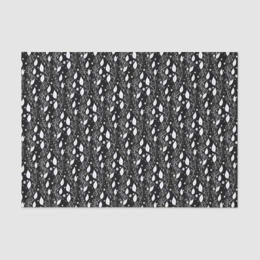 Moderne abstracte zwarte en witte inktillustratie tissuepapier (Voorkant)