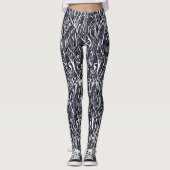 Moderne Abstracte zwarte en witte zebrapatronen Leggings (Voorkant)