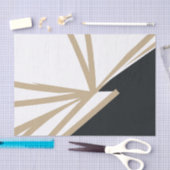 Moderne Abstracte zwarte gouden gouden gouden Tissuepapier (Craft)