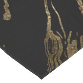 Moderne Abstracte zwarte goudmarmer Korte Tafelloper (Hoek)