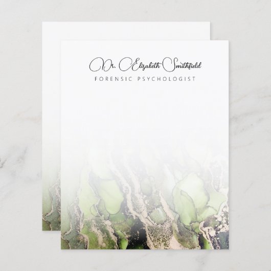 Moderne Abstracte zwarte goudsmederij (Voorkant / Achterkant)