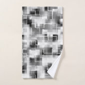 Moderne Abstracte zwarte grijs Bad Handdoek (Handdoek)