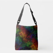 Moderne Abstracte zwarte regenboog Crossbody Tas (Voorkant)