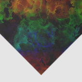 Moderne Abstracte zwarte regenboogkrant Tissuepapier (Detail)