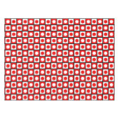 Moderne Abstracte zwarte rode en witte tablet Tafelkleed (Voorkant (Horizontaal))