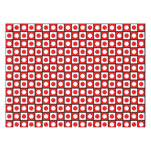 Moderne Abstracte zwarte rode en witte tablet Tafelkleed (Voorkant (Horizontaal))