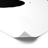 Moderne Abstracte zwarte vlekken Poster (Hoek)