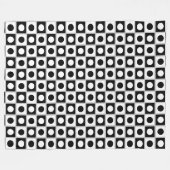 Moderne Abstracte zwarte & witte tapelandtapes Fleece Deken (Voorkant (Horizontaal))