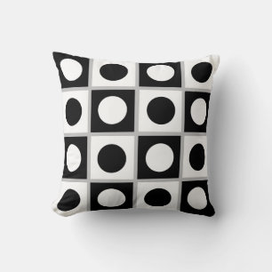 Moderne Abstracte Zwarte & Witte Worp Kussen
