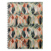 Moderne Abstrait Boho | Journal de Notes à Monogra (Devant)