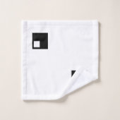 Moderne Abstrait Damier Noir Et Blanc (Gant de toilette)