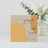 MODERNE ABSTRAIT KRAFT ORANGE ENREGISTRER LA CARTE (Debout devant)