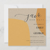 MODERNE ABSTRAIT KRAFT ORANGE ENREGISTRER LA CARTE (Devant)