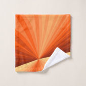 Moderne Abstrait Orange Rouge Vanille Graphique Fr (Gant de toilette)