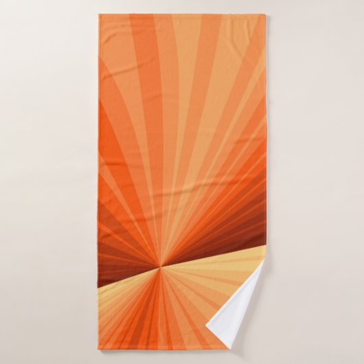 Moderne Abstrait Orange Rouge Vanille Graphique Fr (Serviette de bain)